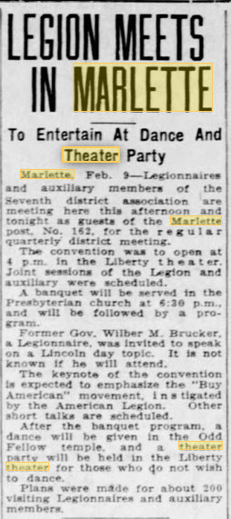 Liberty Theater - Feb 9 1933 Article Mentioning Theater (newer photo)